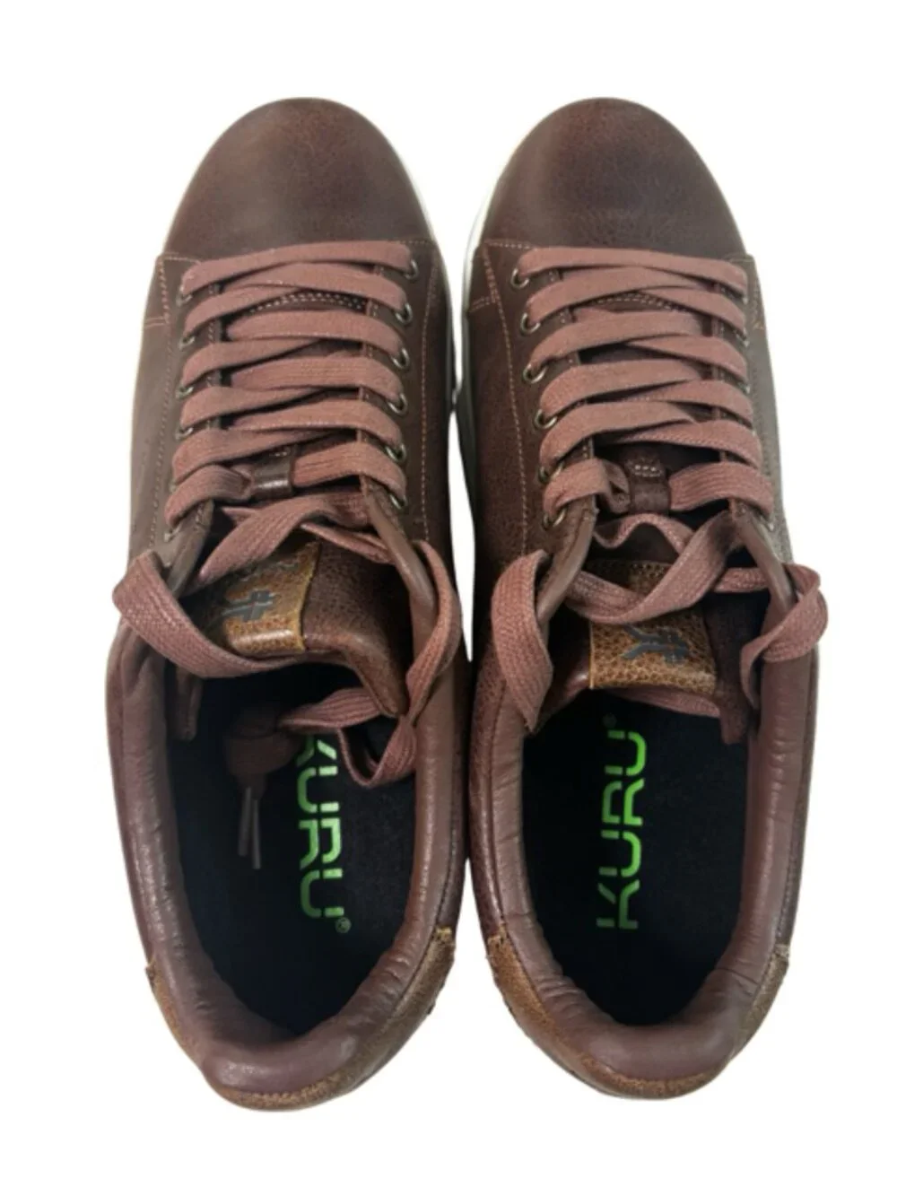 KURU Roam Shoes Mens Size 11 Clove Brown Leather Comfort Walking Sneakers
